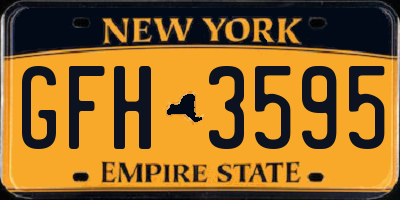 NY license plate GFH3595