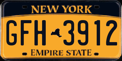 NY license plate GFH3912