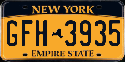 NY license plate GFH3935