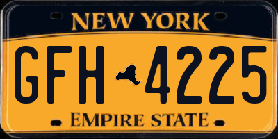 NY license plate GFH4225