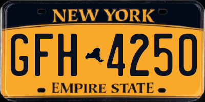 NY license plate GFH4250