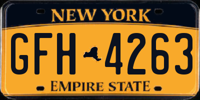 NY license plate GFH4263