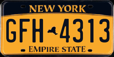 NY license plate GFH4313