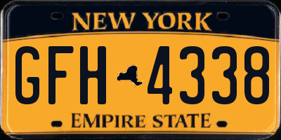 NY license plate GFH4338