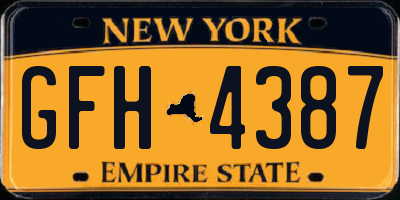 NY license plate GFH4387