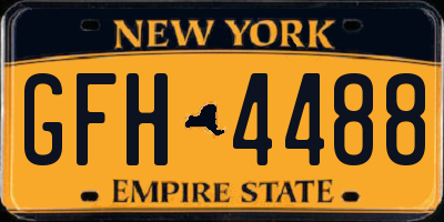 NY license plate GFH4488
