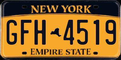 NY license plate GFH4519