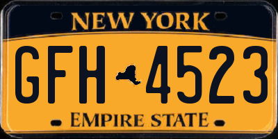NY license plate GFH4523