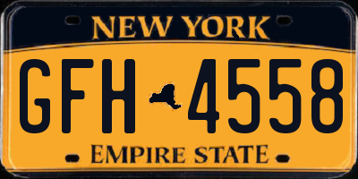 NY license plate GFH4558