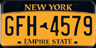NY license plate GFH4579