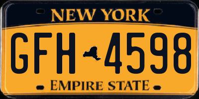 NY license plate GFH4598