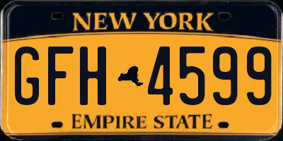 NY license plate GFH4599