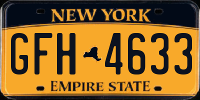 NY license plate GFH4633