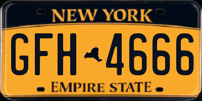 NY license plate GFH4666