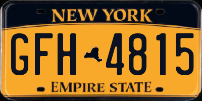 NY license plate GFH4815