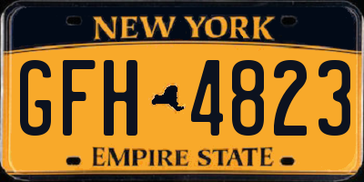 NY license plate GFH4823