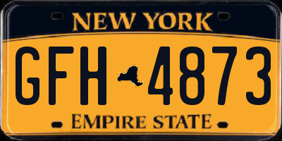 NY license plate GFH4873