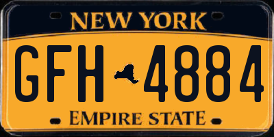 NY license plate GFH4884