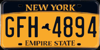 NY license plate GFH4894