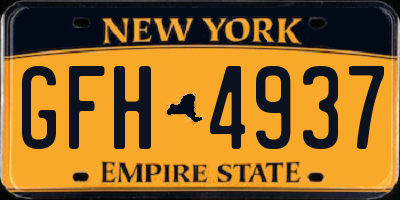 NY license plate GFH4937