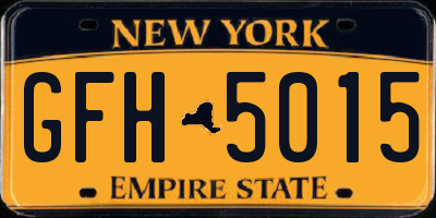 NY license plate GFH5015