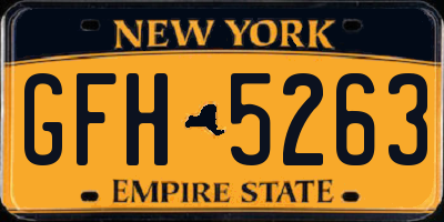 NY license plate GFH5263