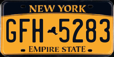 NY license plate GFH5283