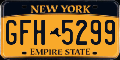 NY license plate GFH5299