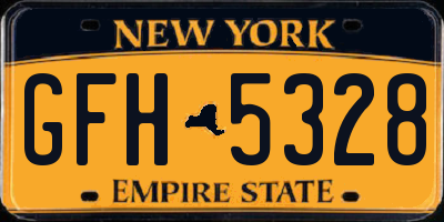 NY license plate GFH5328