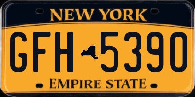 NY license plate GFH5390