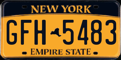 NY license plate GFH5483