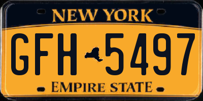 NY license plate GFH5497