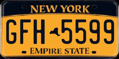 NY license plate GFH5599