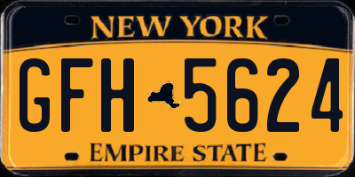 NY license plate GFH5624