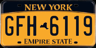 NY license plate GFH6119