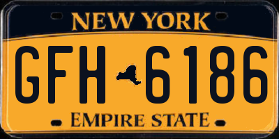 NY license plate GFH6186