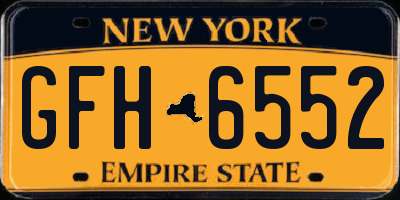 NY license plate GFH6552