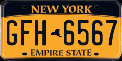 NY license plate GFH6567