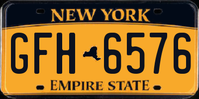 NY license plate GFH6576