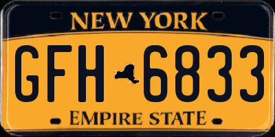 NY license plate GFH6833
