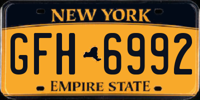 NY license plate GFH6992