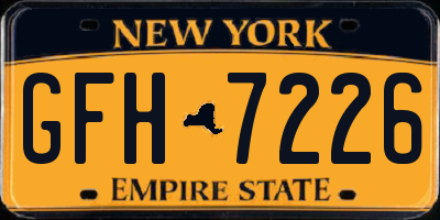 NY license plate GFH7226