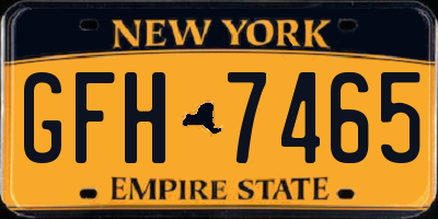 NY license plate GFH7465