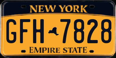 NY license plate GFH7828