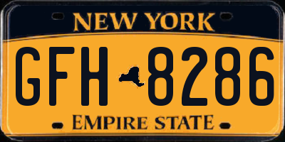 NY license plate GFH8286