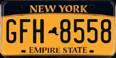 NY license plate GFH8558