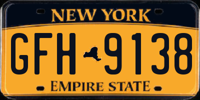 NY license plate GFH9138