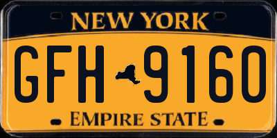 NY license plate GFH9160