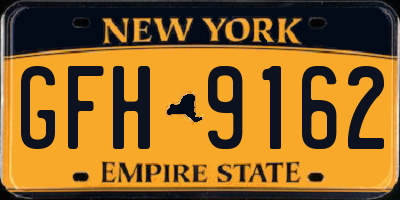 NY license plate GFH9162