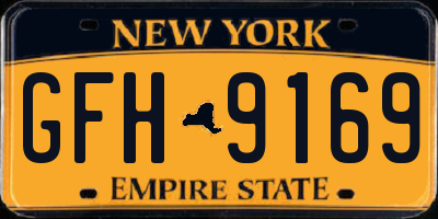 NY license plate GFH9169